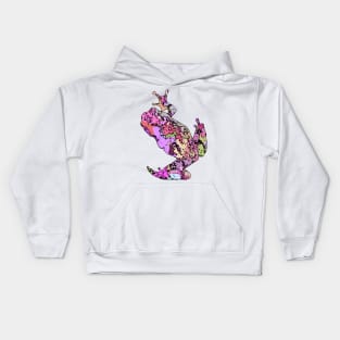 Pink Tree Frog Climbing Colorful Purple Kids Hoodie